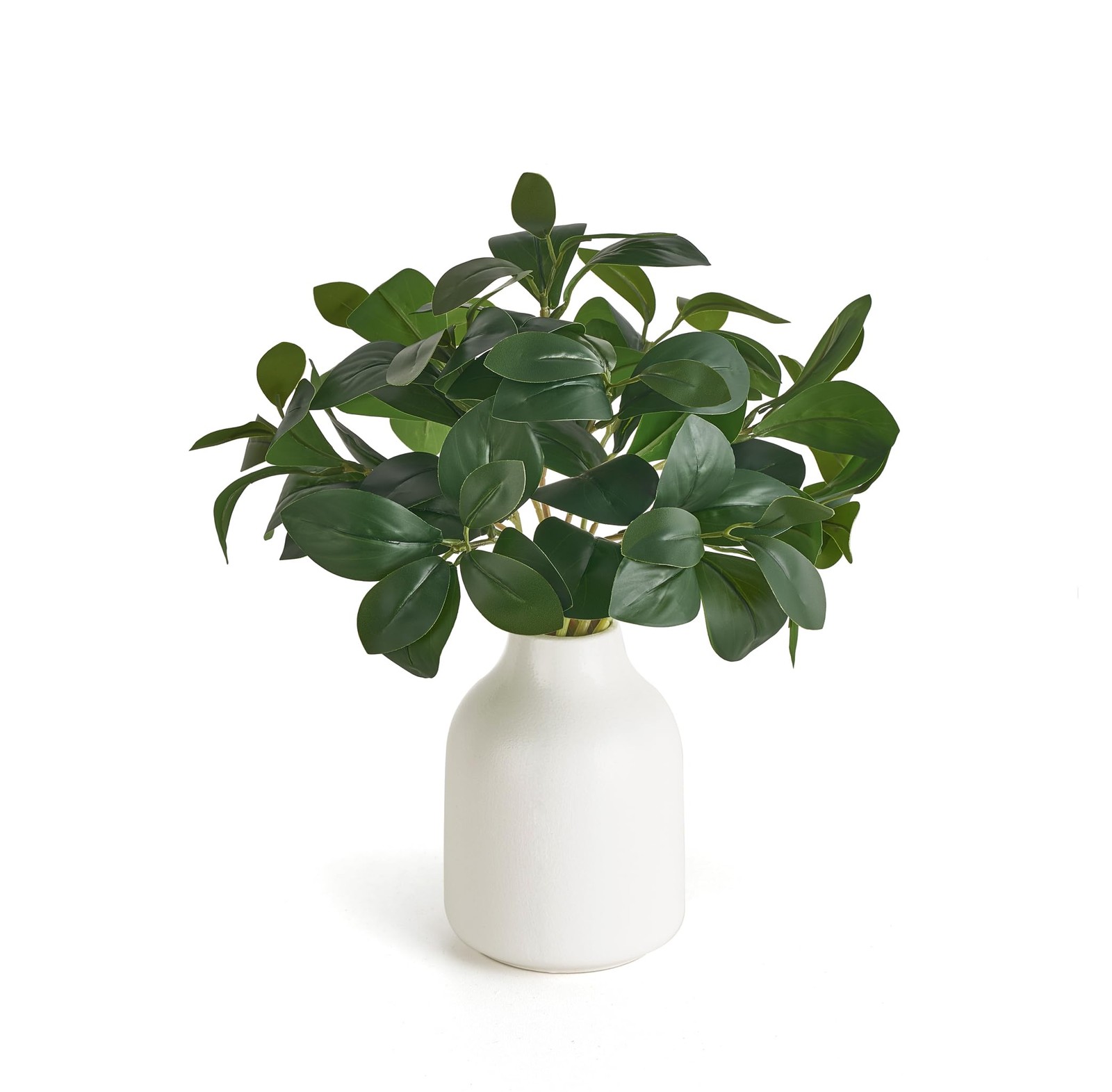 Fake Plants in Small White Vase for Table Decor Faux Plant Indoor
