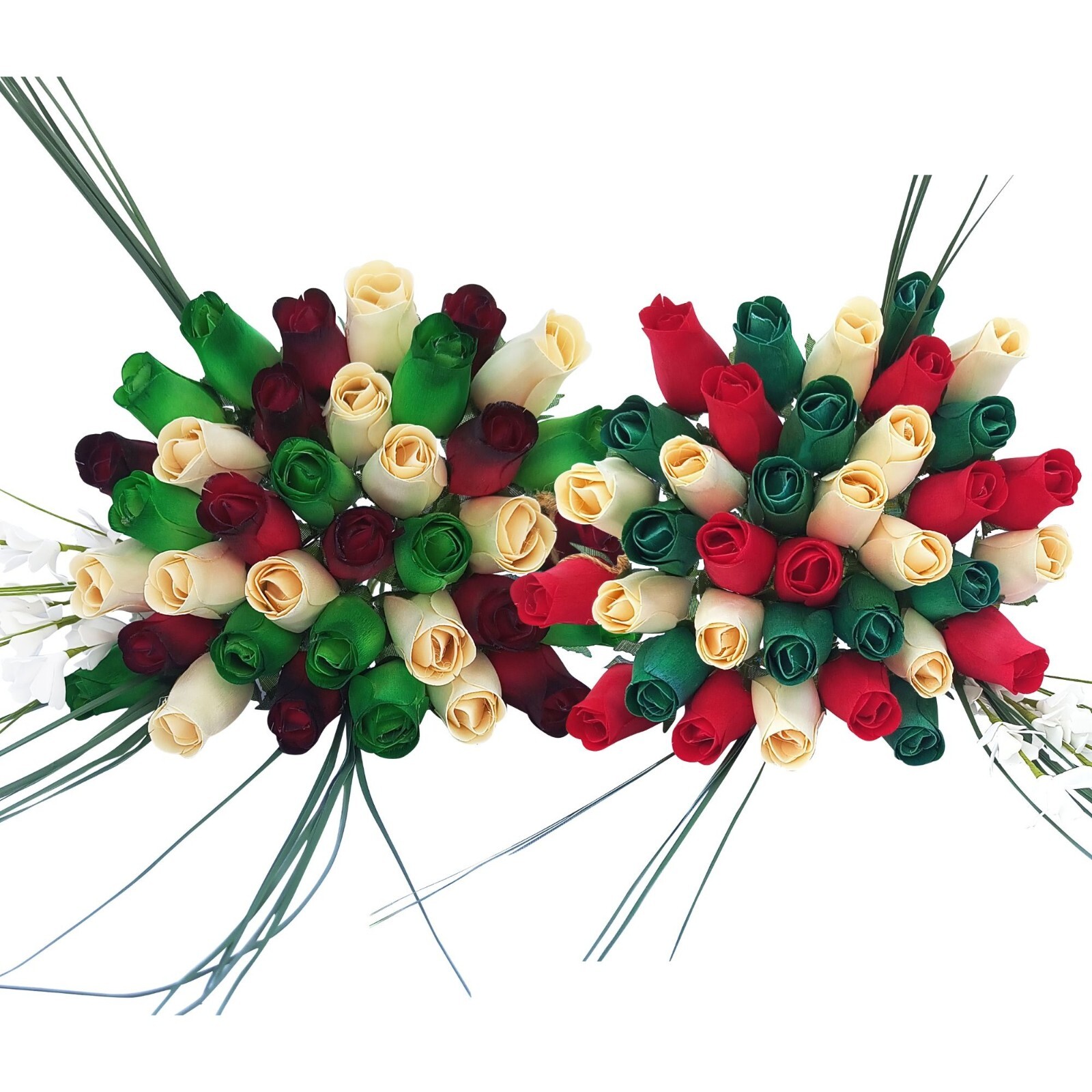 Primitive Christmas Holiday Flower Bouquet The Original Wooden Rose 1,2,3 Dozen