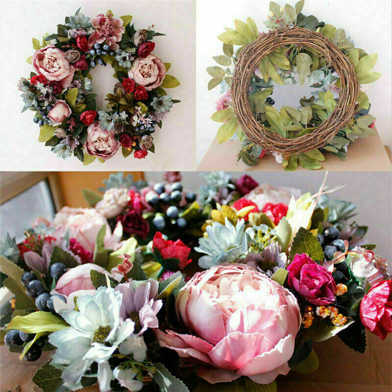 35cm Creativity Artificial Flowers Wreath Peony Garland Door Wreath Home Decor