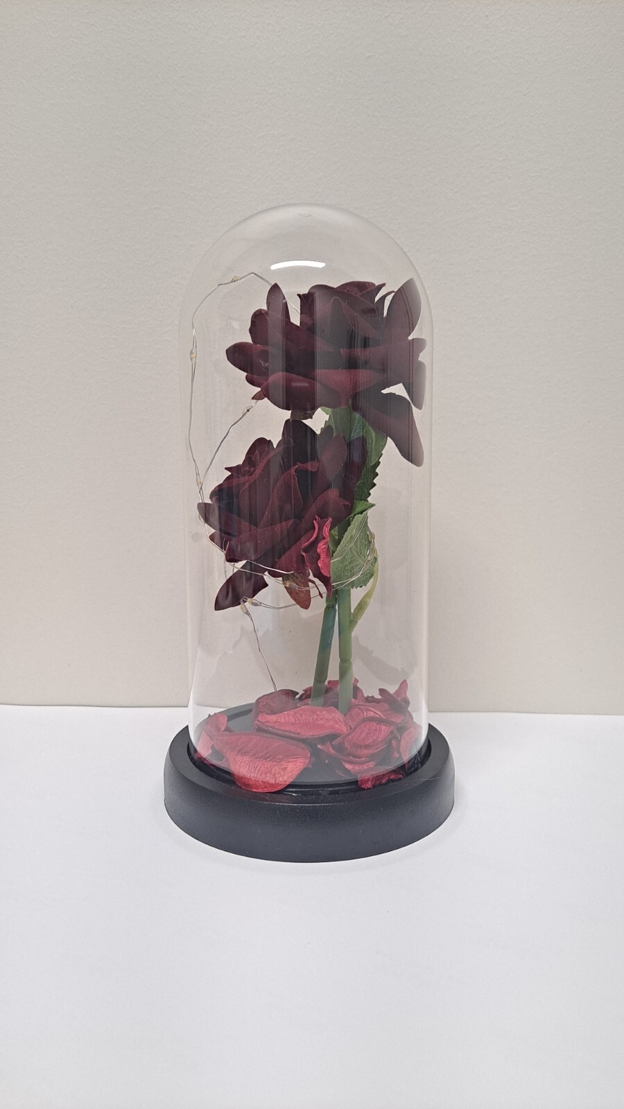 Preserved Eternal Rose Dome with LED lights Birthday Valentines Day Gif