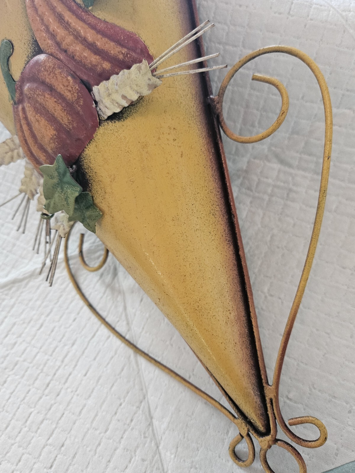 Cone Shaped, Harvest, Metal, Fresh or Silk Flower Wall Sconce