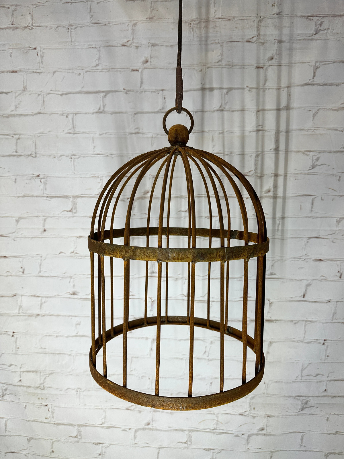 18″ medium Bird Cage Cloche Topiary Flower Trellis Wrought Iron