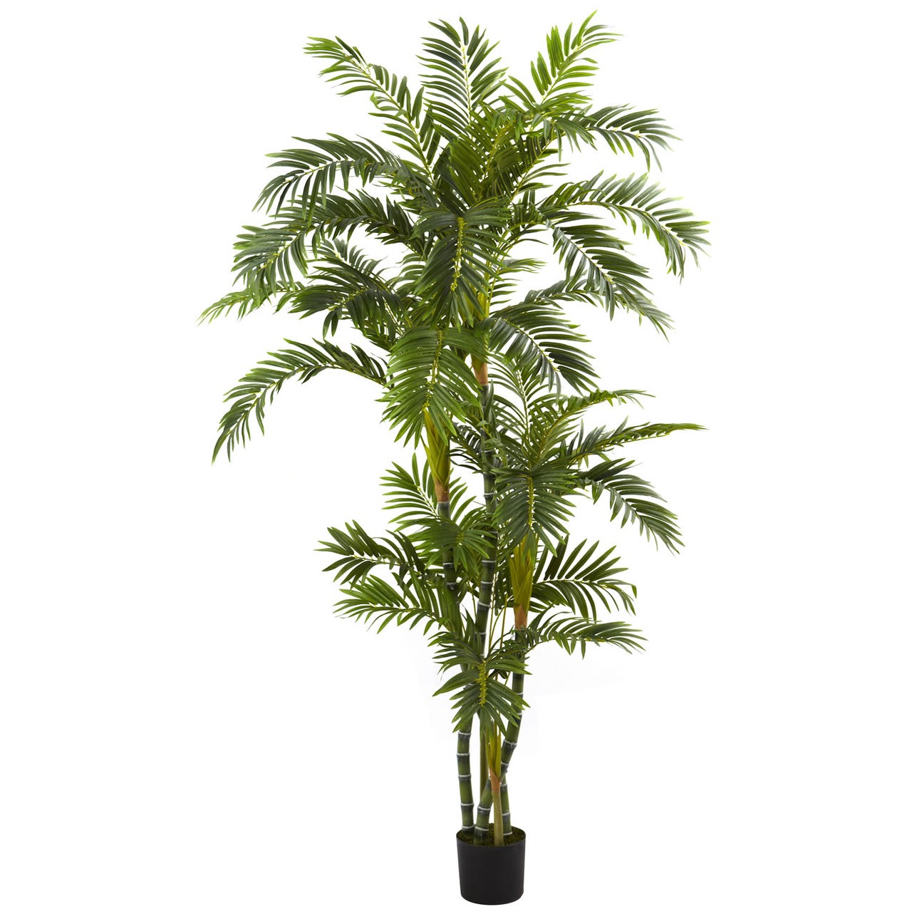 LARGE 6′ ARTIFICIAL INDOOR TROPICAL SILK FAKE CURVY PARLOR PALM TREE