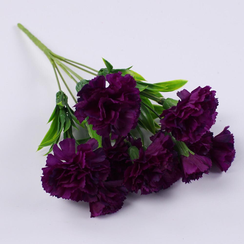 1PC Bright Artificial Carnation Fake Flower Bush Bouquet Home Wedding Decor