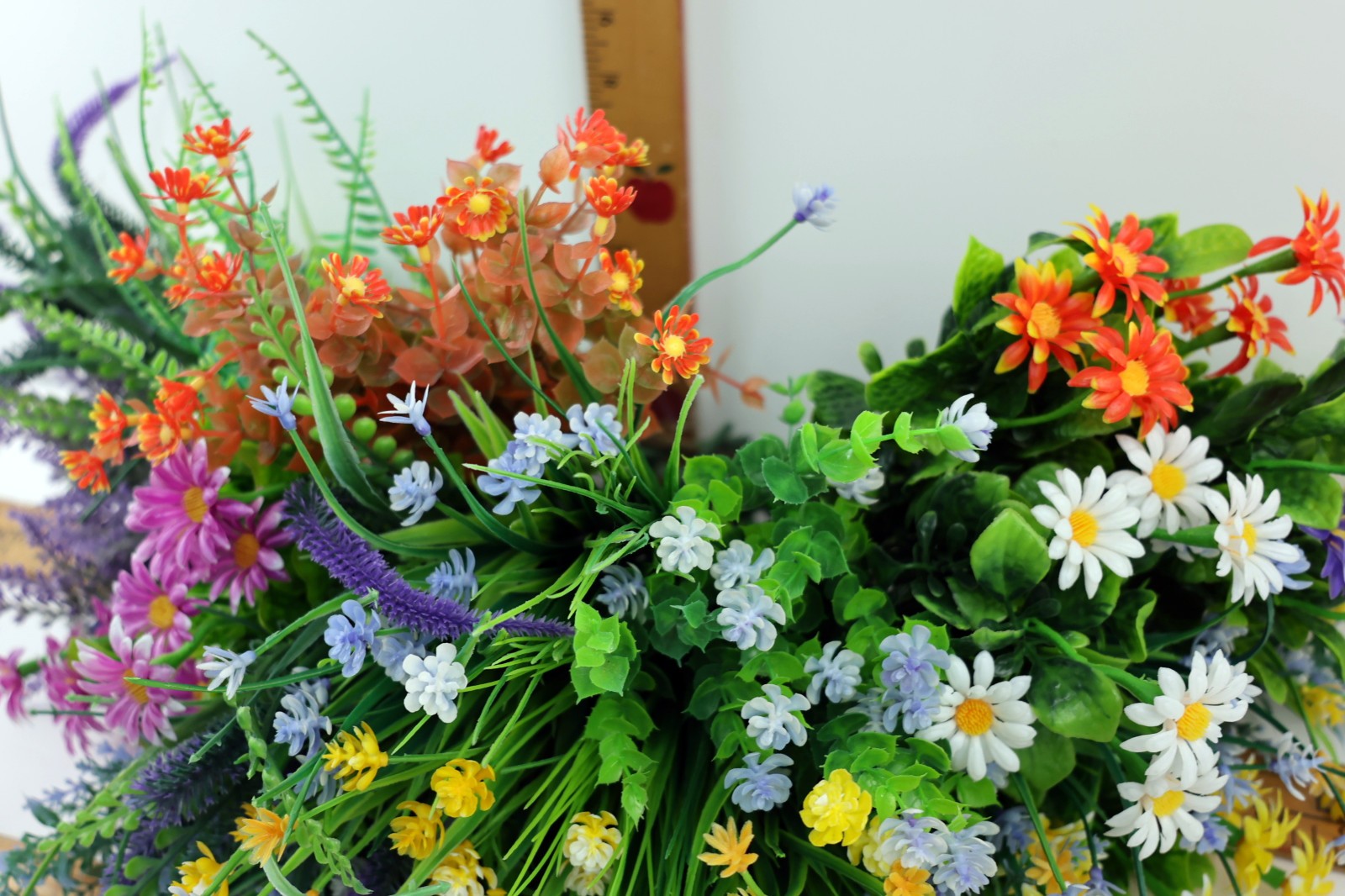 Mixed Lot All Occasion Plastic Artificial Flowers – Daisy,Lavender,Orchid,Fern