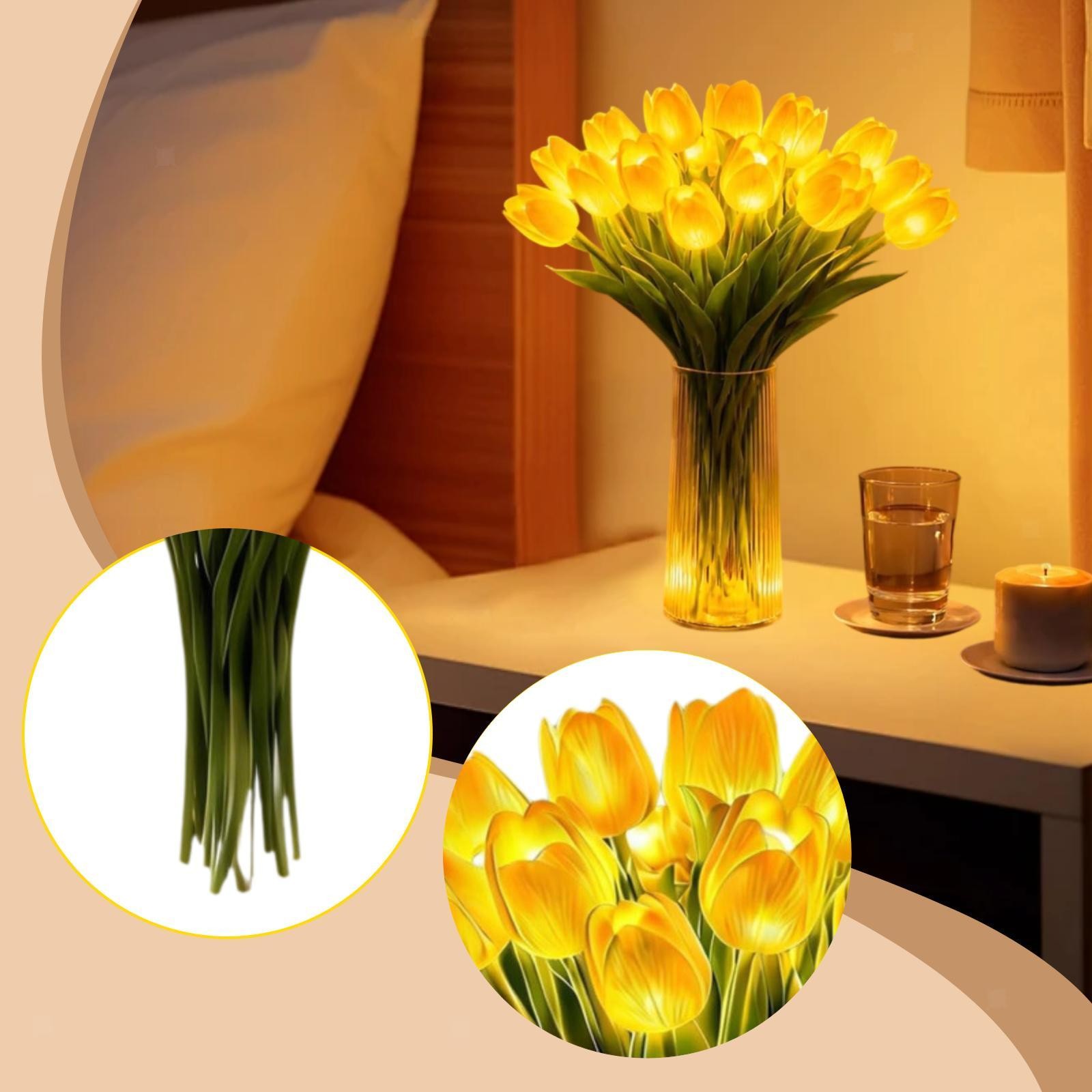 Flower Light Floral Light Romantic Office Unique Decorating Ambient Lamp
