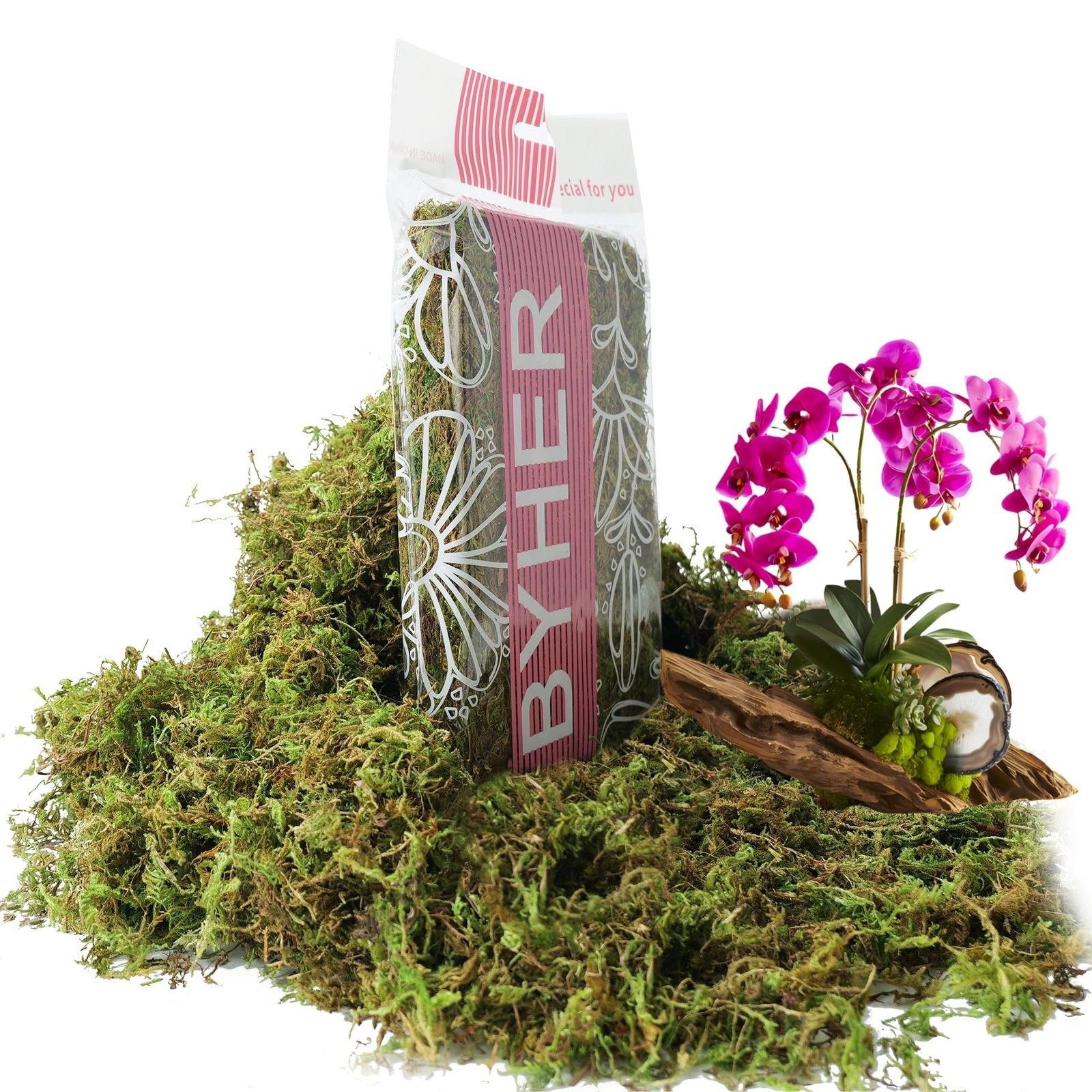 4 OZ Fake Moss for Potted Plants, Artificial Green Moss for Crafts Faux Moss …