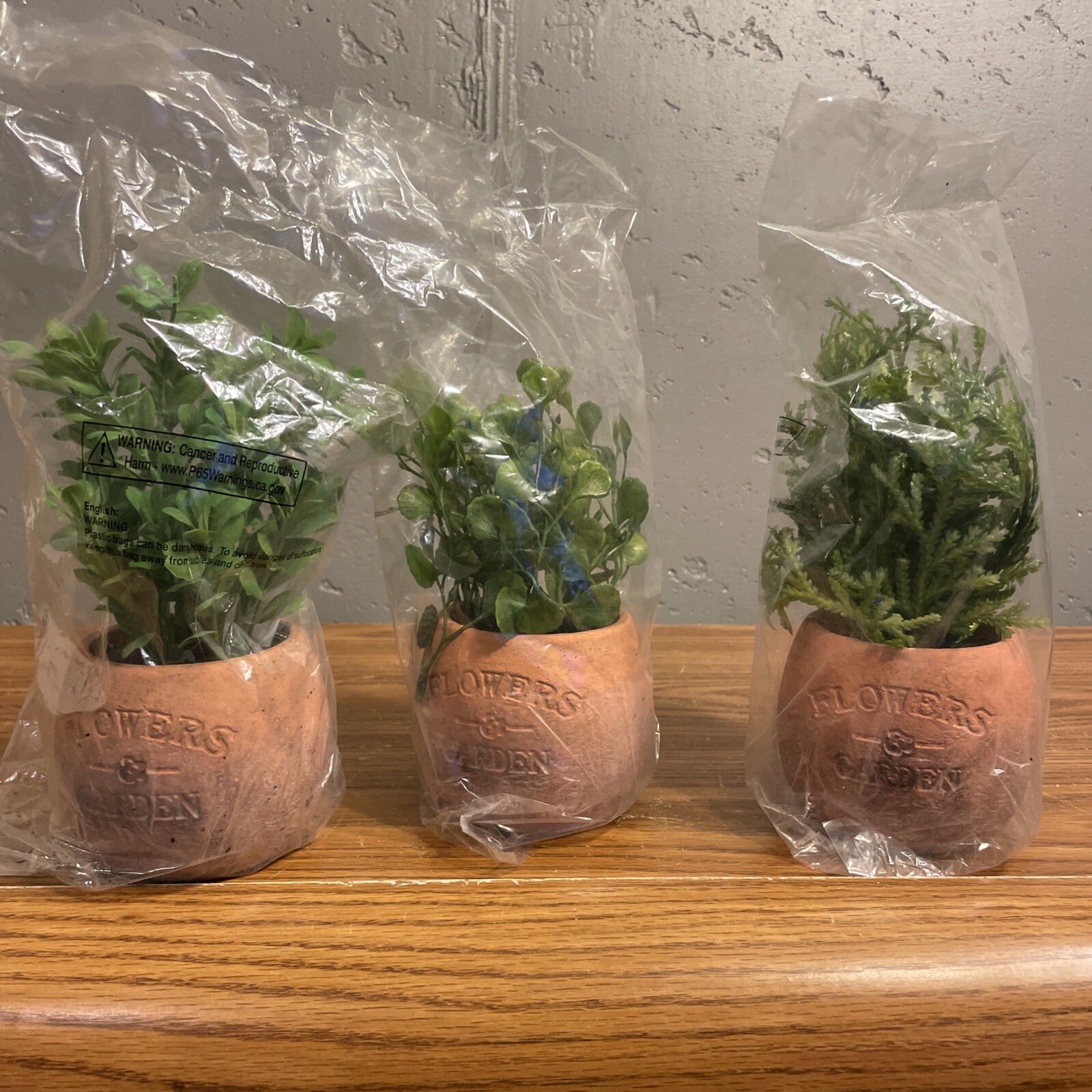 Artificial 8″ Tall Greenery Arrangement House Plants in Pots- Round Set of 3