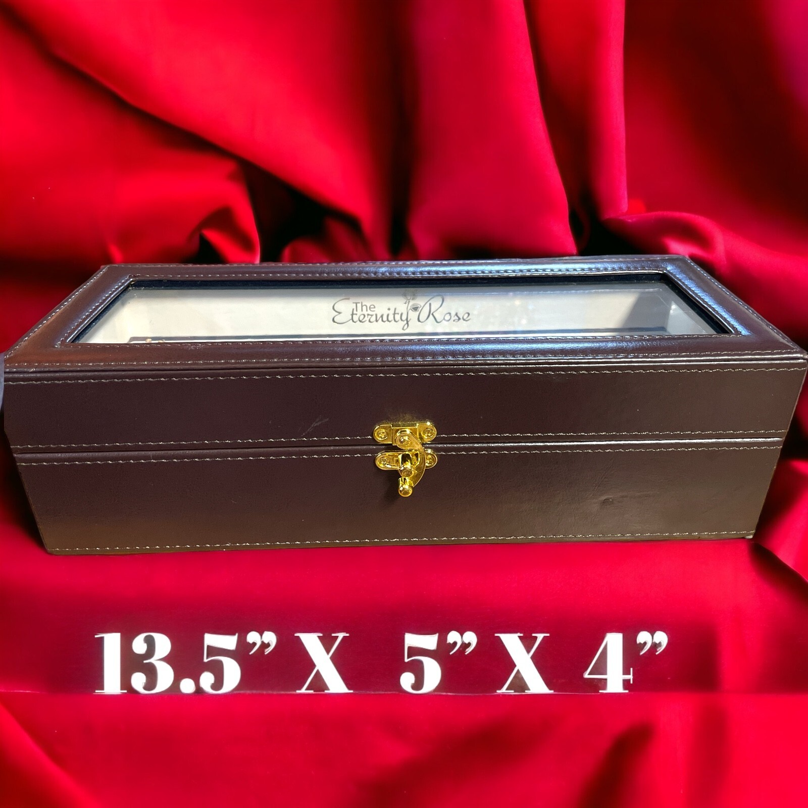 Eternity Rose Red : Rose Glazed & Trimmed with 24K Gold 11″