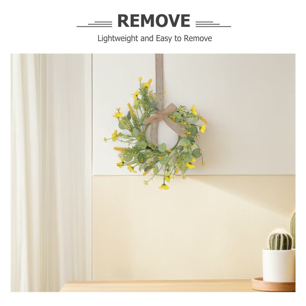 2Pcs Colorful Reusable Floral Wreaths for Spring Party Decorations