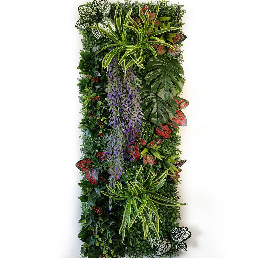 40x120cm Artificial Plant Wall Chlorophytum Grass Garden Wedding Decor Panel