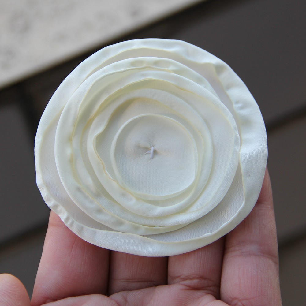 7.5cm Fabric Flower Handmade Cloth Flowers Hand DIY Material Wedding Accessories