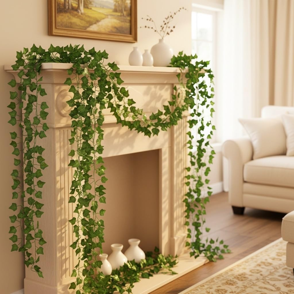 36 Pack 270ft Fake Ivy Vines – Artificial Greenery Garland for Indoor Outdoor De
