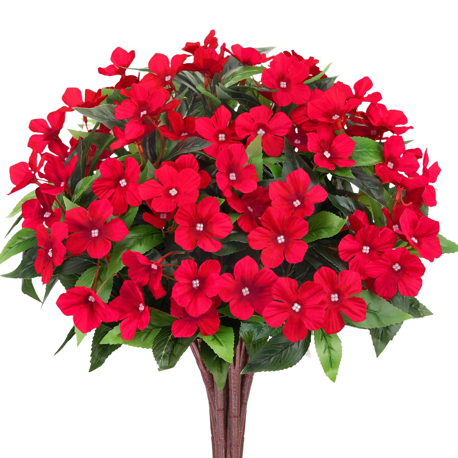 6 Pcs Artificial Flowers for Outdoors Fake Silk Periwinkle Flowers Faux Plant…