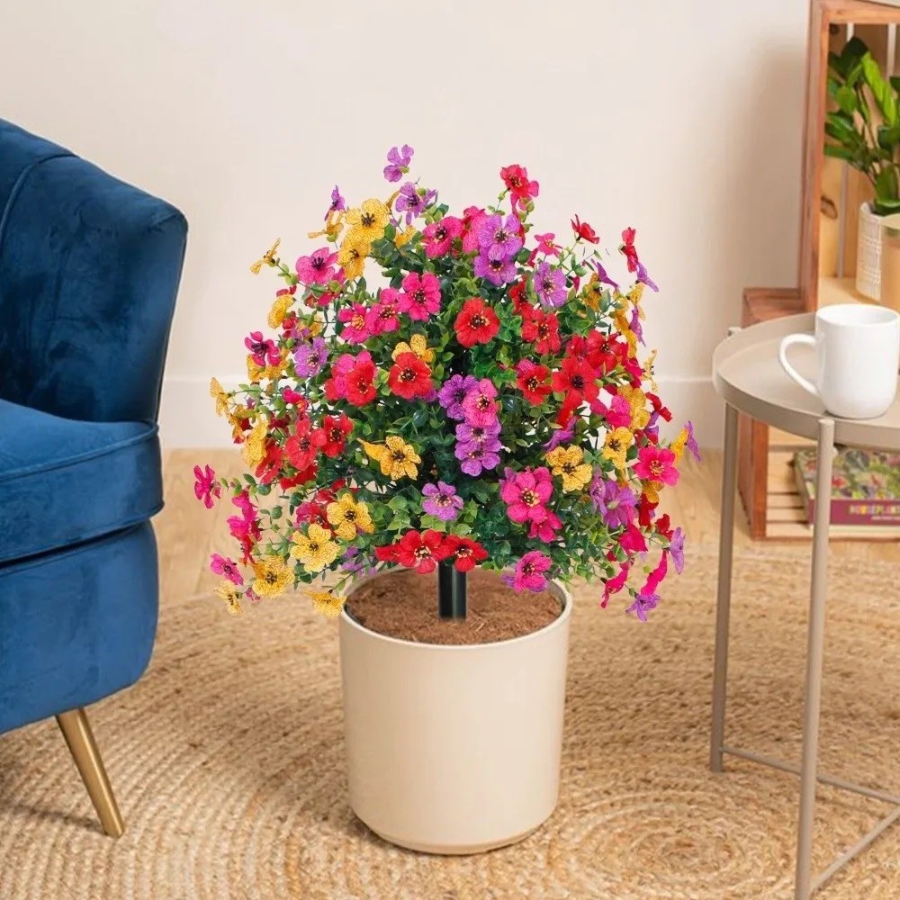Artificial Flowers for Outdoor Indoor Garden Home Decoration,Plastic Faux Flower