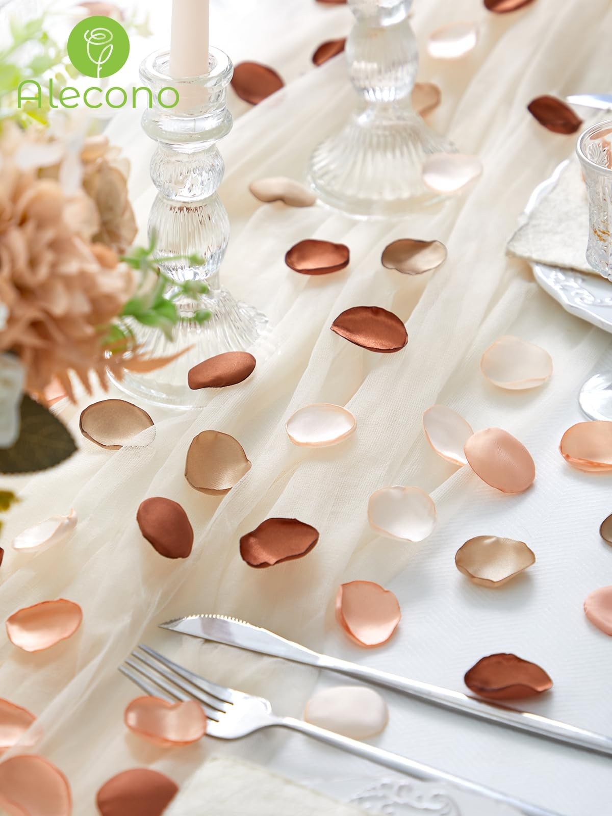 𝟰𝟬𝟬𝙋𝙘𝙨 Silk Rose Petals, Faux Rose Petals Orange Rose Petals for Weddin…