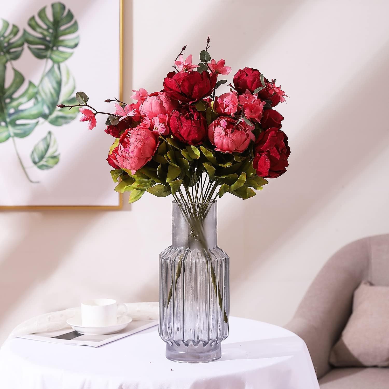 Vibrant Artificial Peony Bouquet – Perfect for Weddings & Custom Arrangements