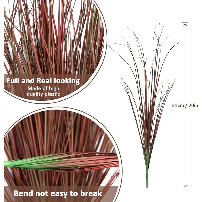 Artificial Wheat Grass Outdoor Plant UV Resistant Faux Greenery Home Decor New