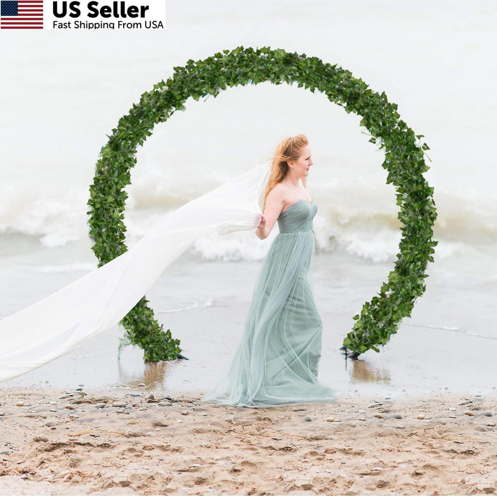 DearHouse 84 Feet 12 Strands Artificial Ivy Leaf Plants Vine 84 Feet, Green
