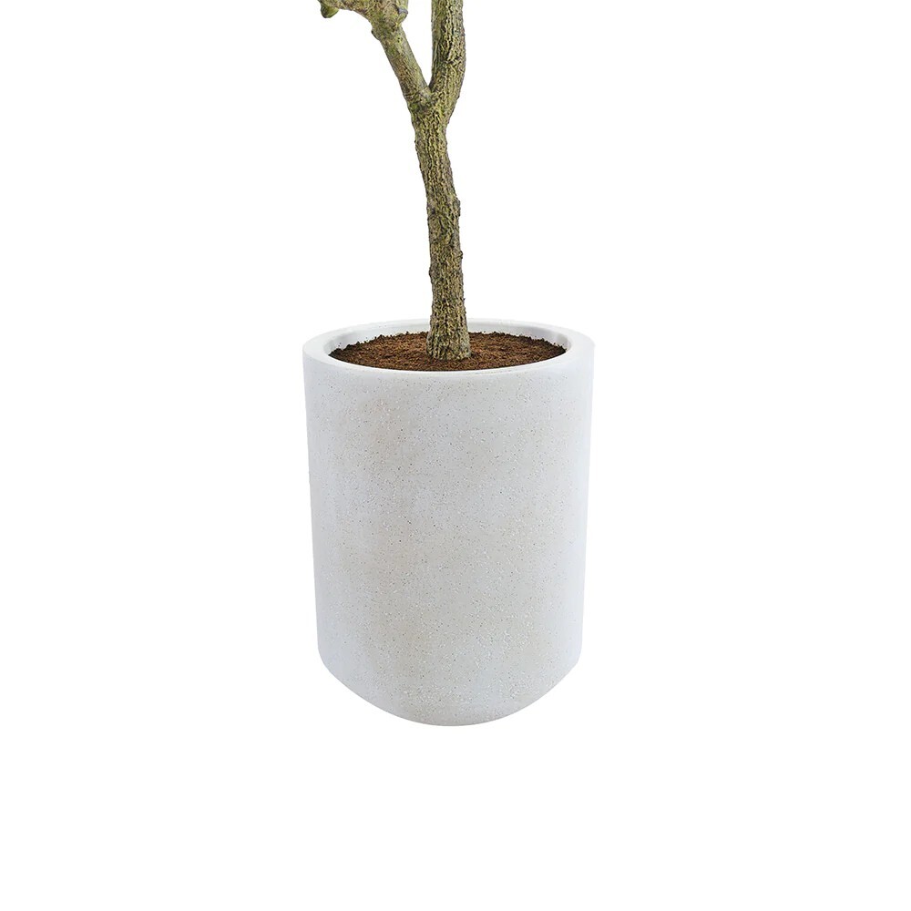 CG Hunter Artificial Olive 7′ Tree with Artisan Mediterranean Planter