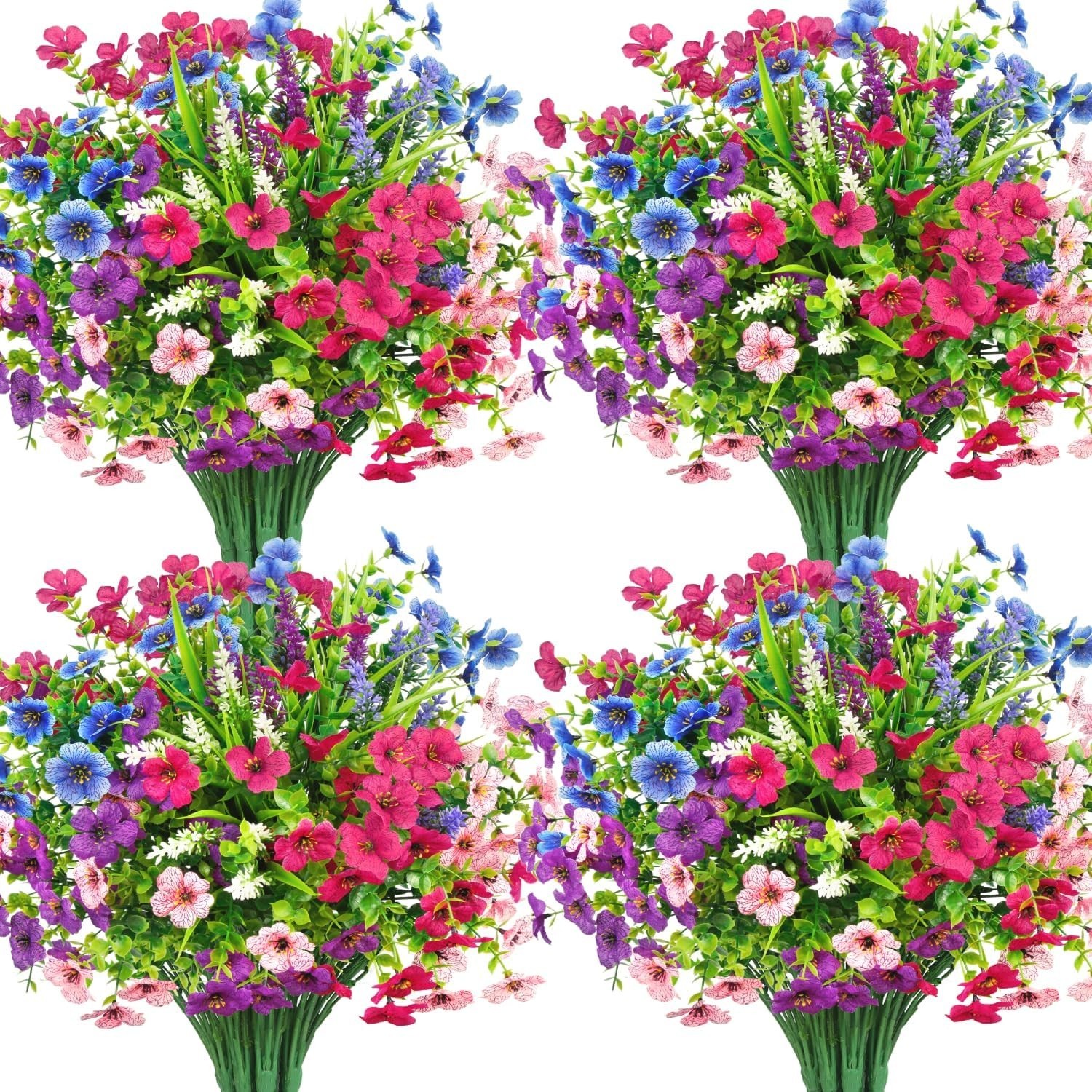 Mixed Artificial Plants Set: 20 Maintenance-Free Flowers for Indoor & Outdoor
