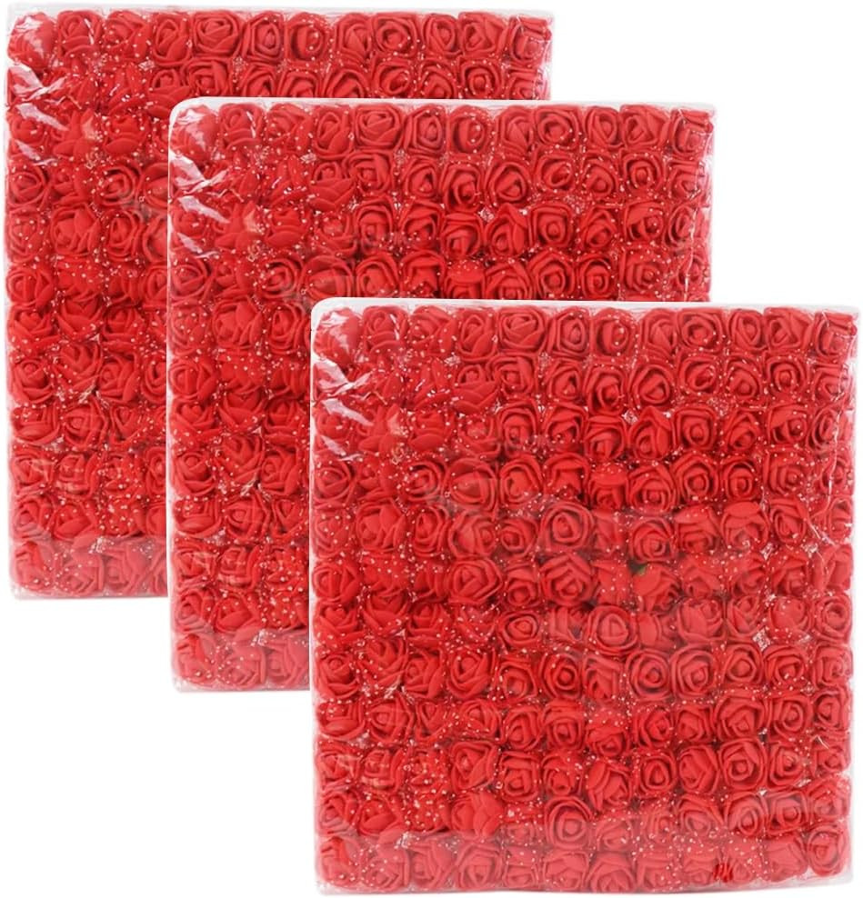432 Pcs Mini Artificial Rose Flower Heads Real Looking Foam Fake Roses Heads …
