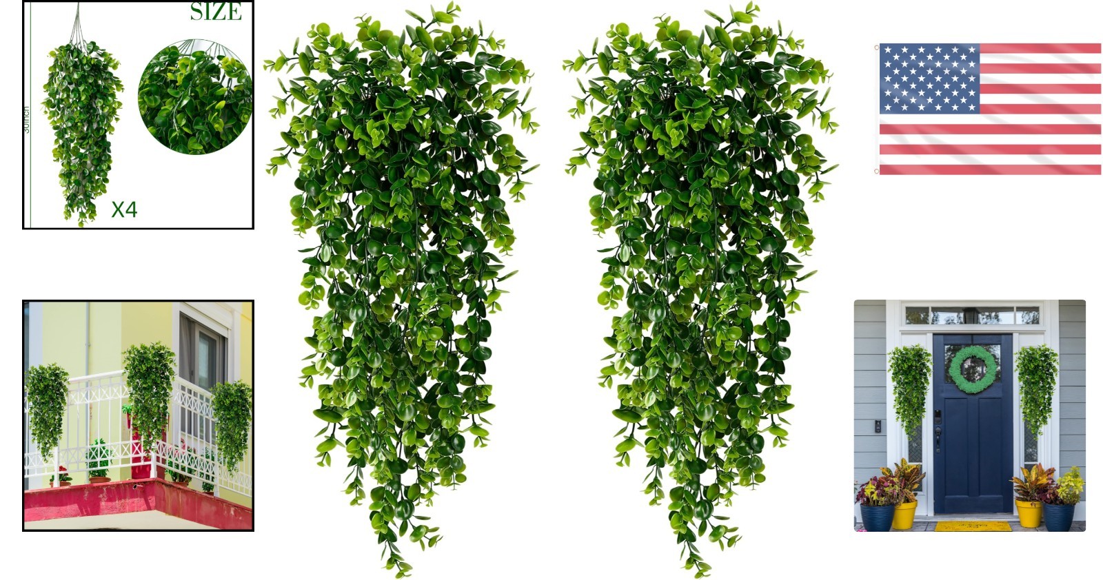 Stunning 30-Inch Artificial Eucalyptus Hanging Planters – Versatile Decor