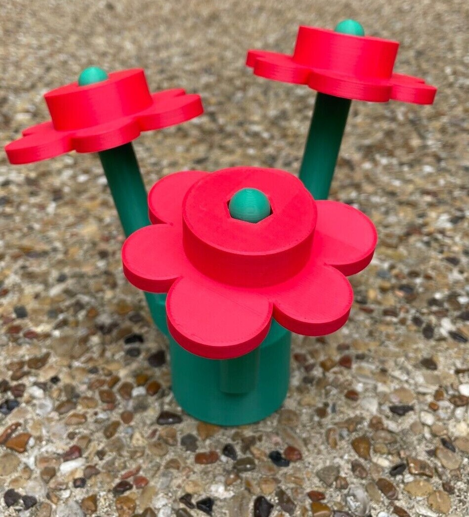 NEW Large Scale Building Bricks Flowers Jumbo Size Floral Bouquet 3D Printed NEW