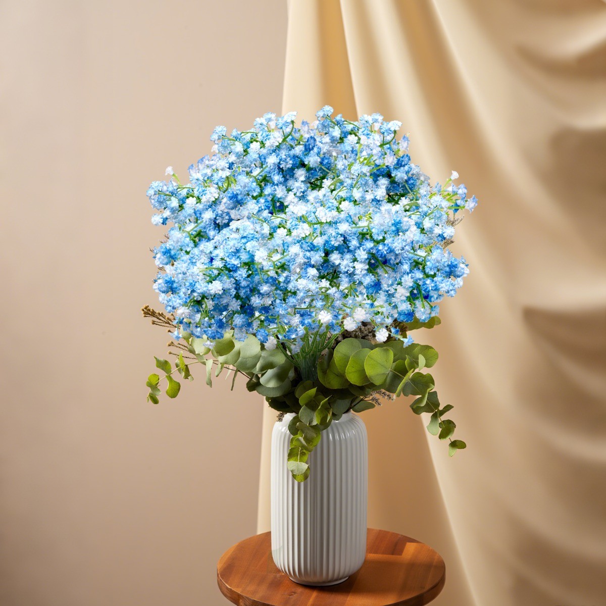 18Pcs Blue Babys Breath Artificial Flowers Gypsophila Bouquet Wedding Decor