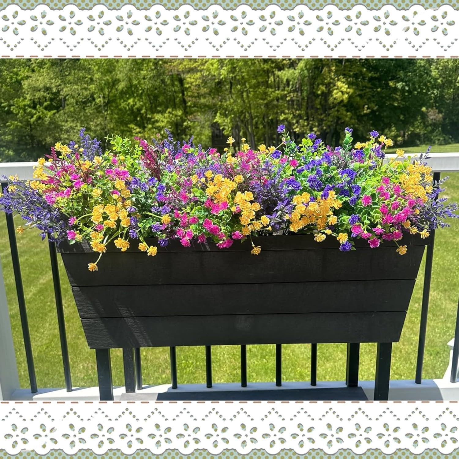 Vivid Realistic 6-Pack Faux Flowers – Perfect for Indoor and Outdoor Decor