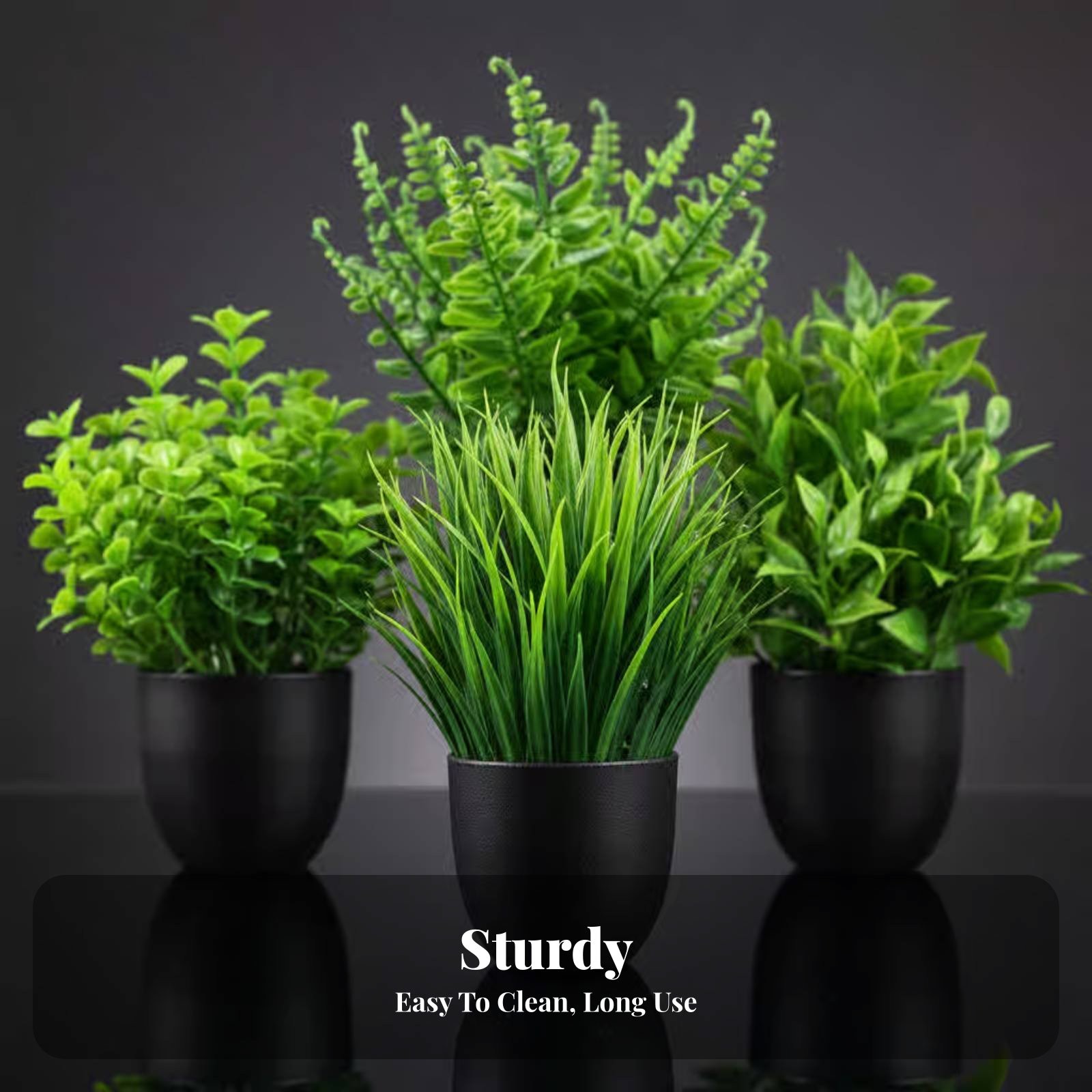 Small Fake Plants Tabletop Ornaments for Indoor Windowsills Office