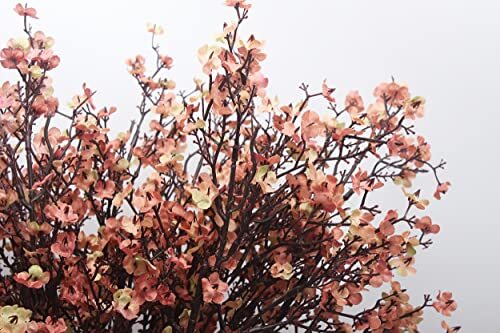 JAKY-Global Babys Breath Silk Artificial Flowers 6 Bundle 6 Bundles Beige Brown