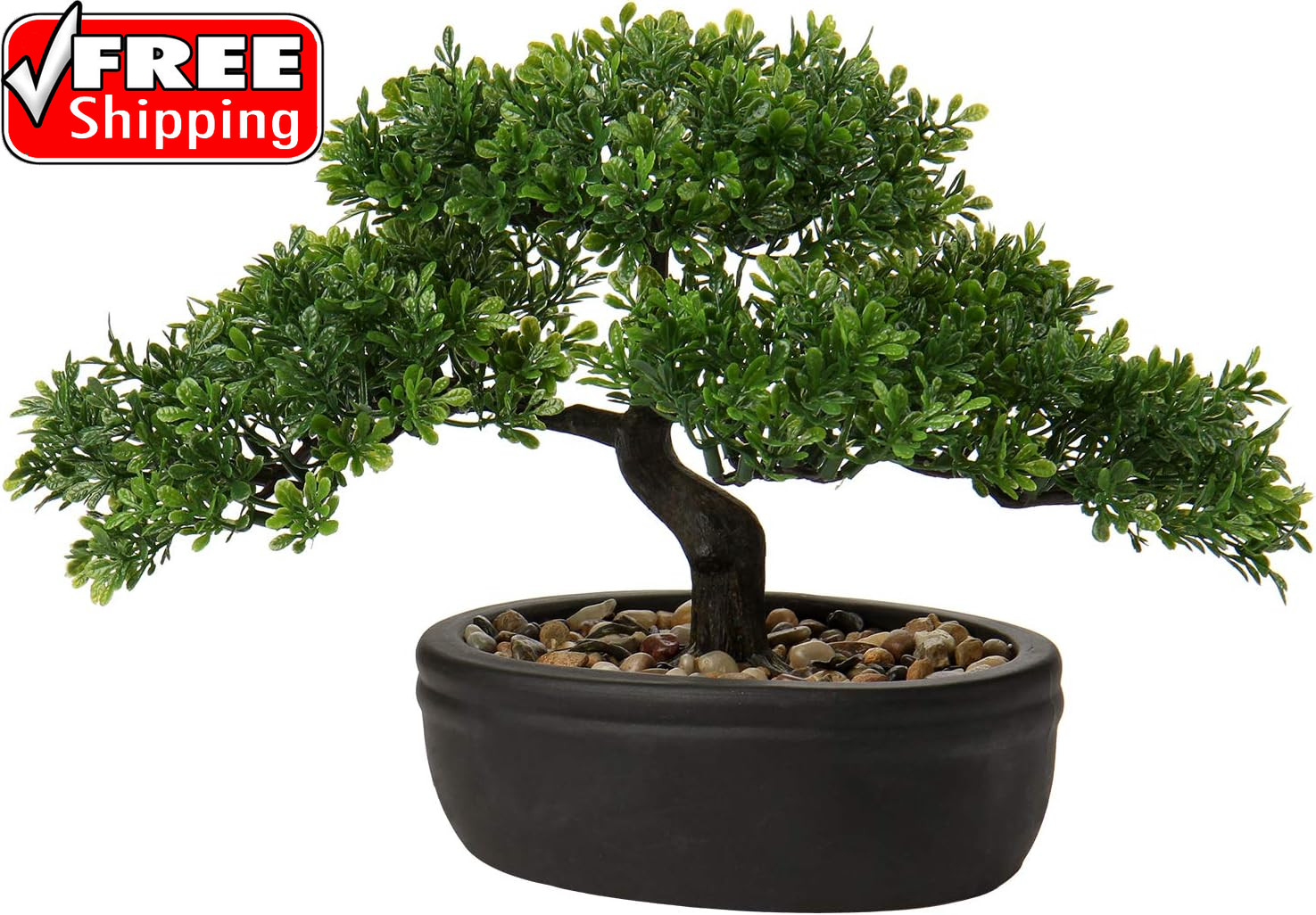 Artificial Bonsai Tree Juniper Faux Plants Indoor Small Fake Plants Decor with C