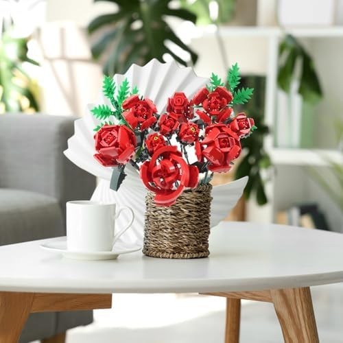 Lego Flowers Bouquet Building Set, Creative Artificial Wildflowers Botanical