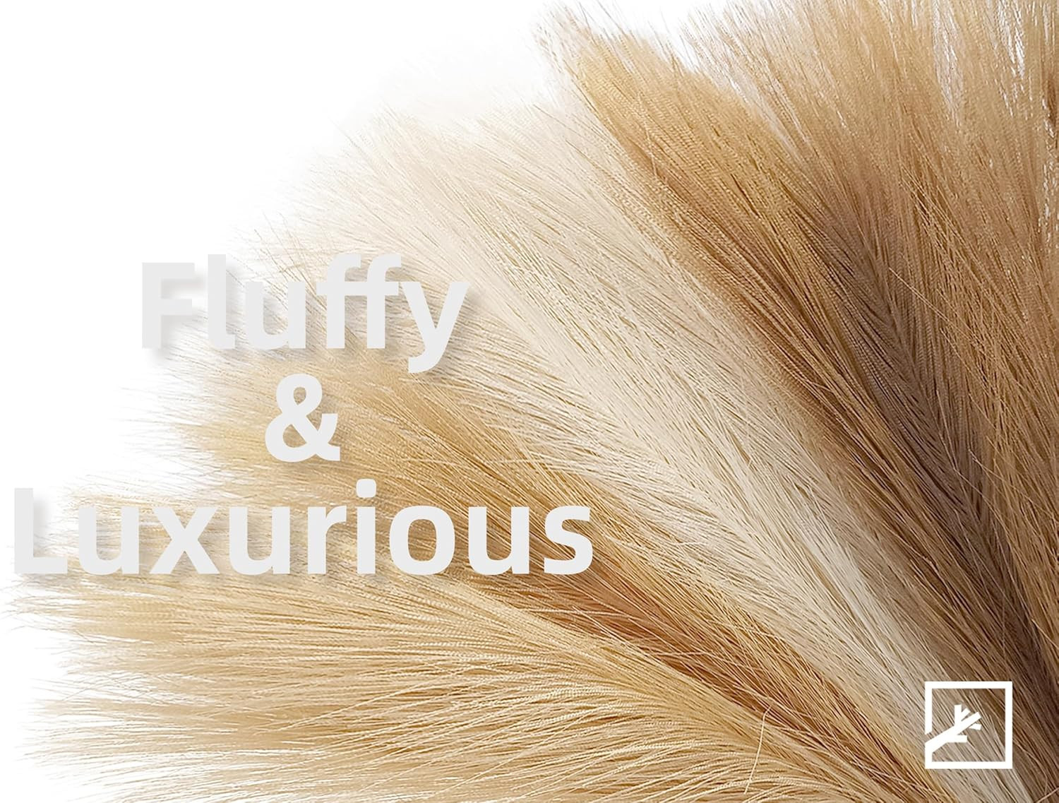 6-Pcs 17″ Pampas Grass Faux Pompas Fluffy 17In 6Pcs Beige & Brown & Taupe