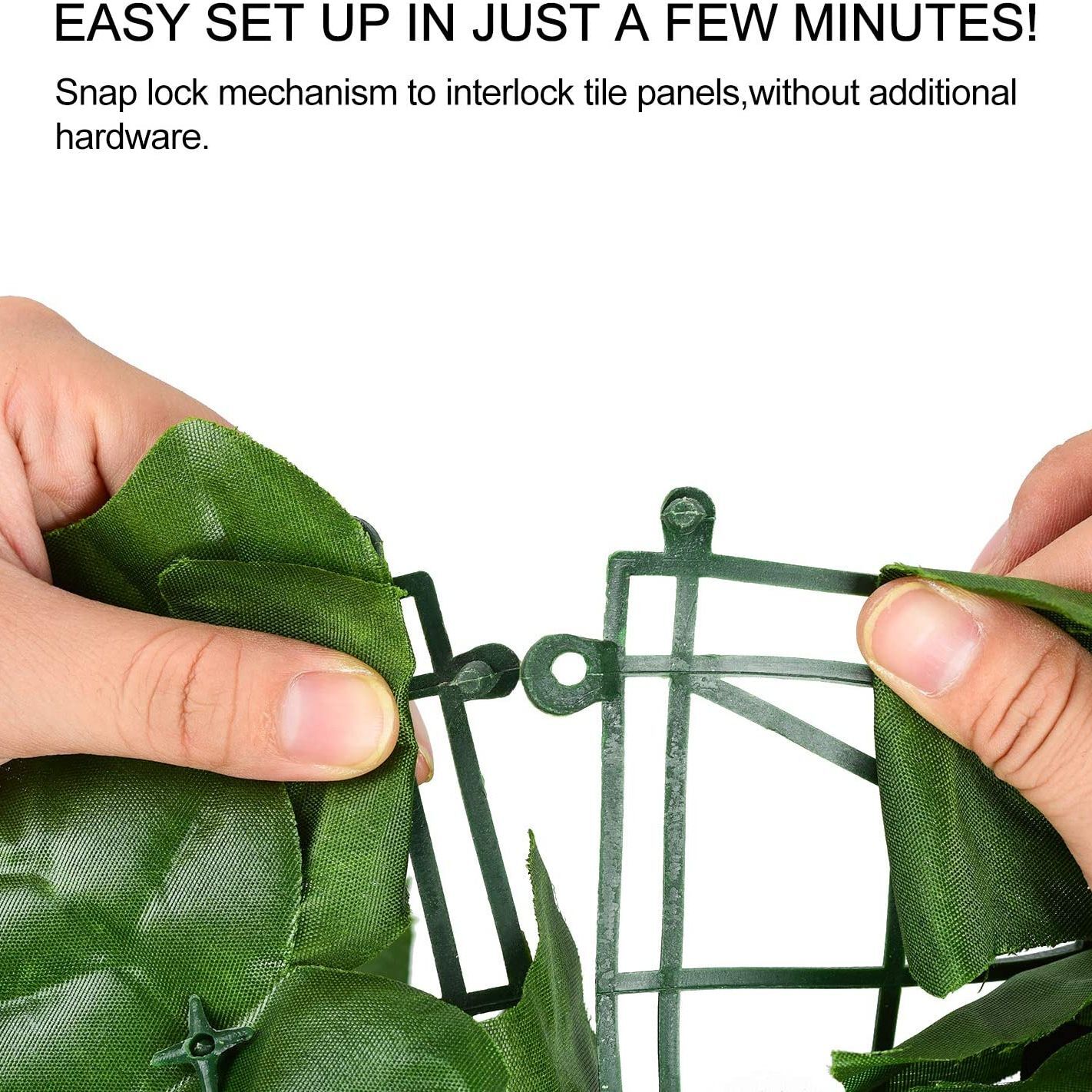 Artificial Leaf Fence Panels Fake Leaves Panel Office Garden Wall Balcony Decor