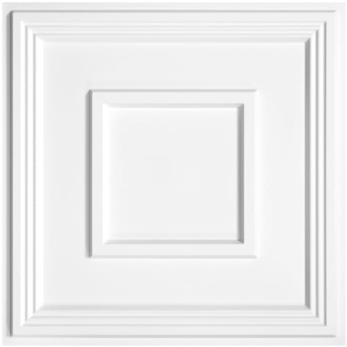 PVC Ceiling Tiles, 2’x2′ Glue Up Ceiling Panel to Prevent 24″x24″ White