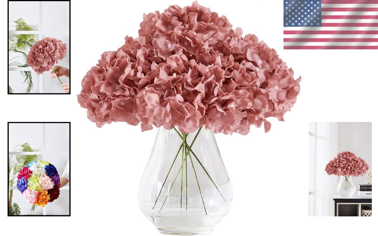 High-Quality Dusty Rose Silk Flower Heads (10 Pcs) for DIY Floral Masterpieces