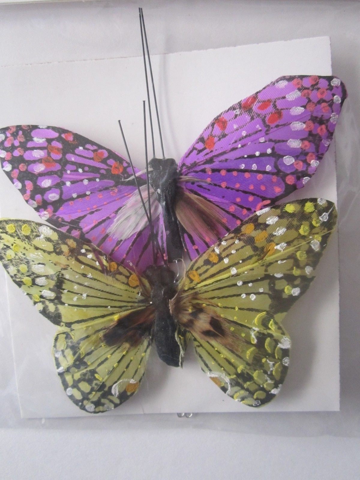 Floral Garden 6 Beautiful Life Like Multi Colorful Butterflies 4″ x 2 1/2″ New!