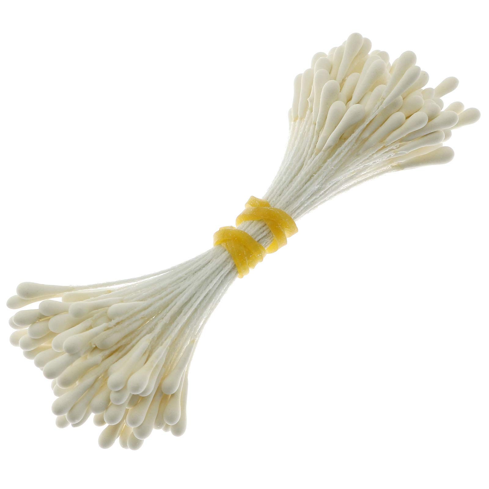 Artificial Pearlized Floral Stamen 400 PCS Matte Milky White Flower Making