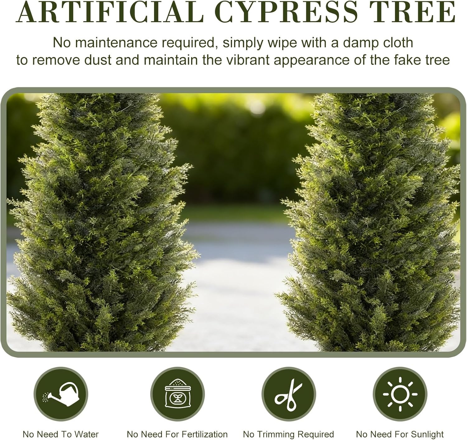 6FT UV-Resistant Artificial Cedar Topiary Trees – Set of 2 for Outdoor Decor