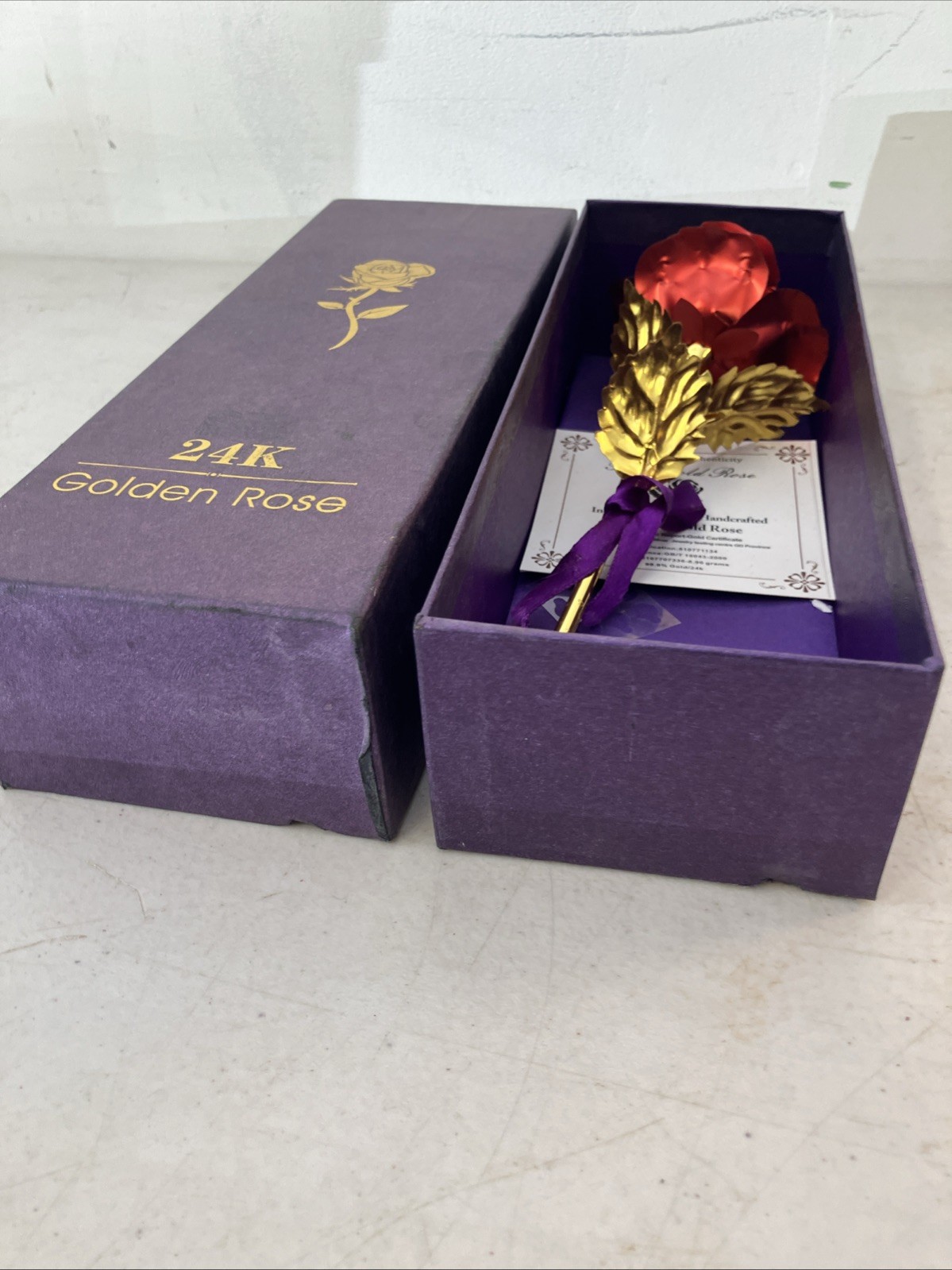Gold Plated Real Rose 24K Dipped Flower Valentine’s Day Love Gifts For Her