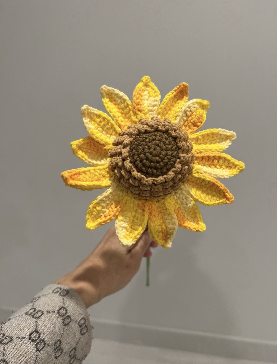 Stem Amigurumi Sunflower Home Decor Gift New