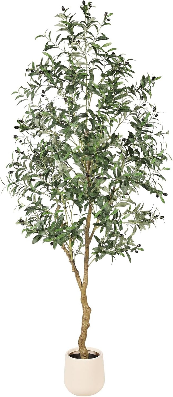 7FT Artificial Olive Tree with Planter – Realistic Faux Indoor Decor
