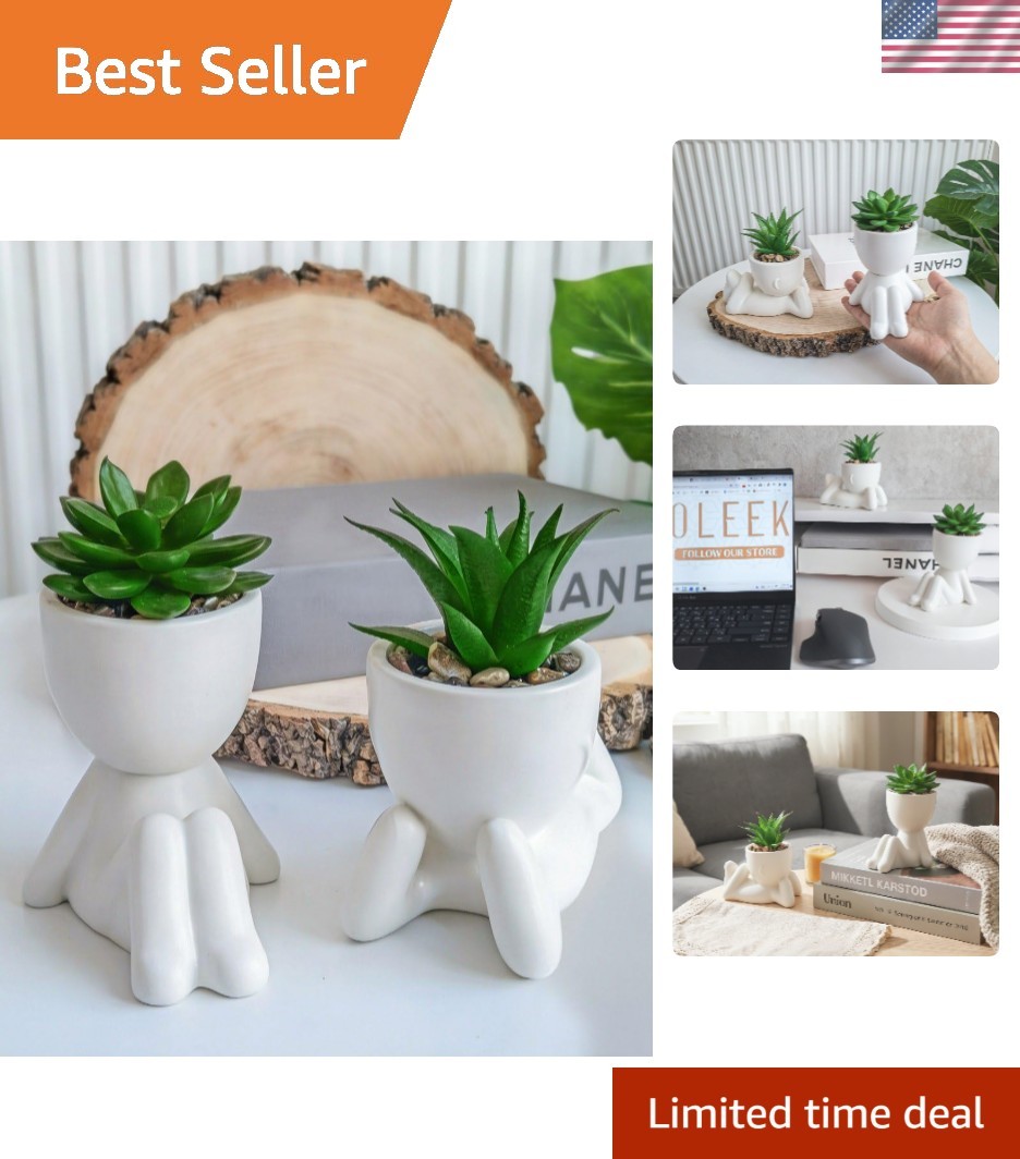 Indoor Ceramic Mini Fake Plants Collection – Perfect for Office and Home Decor