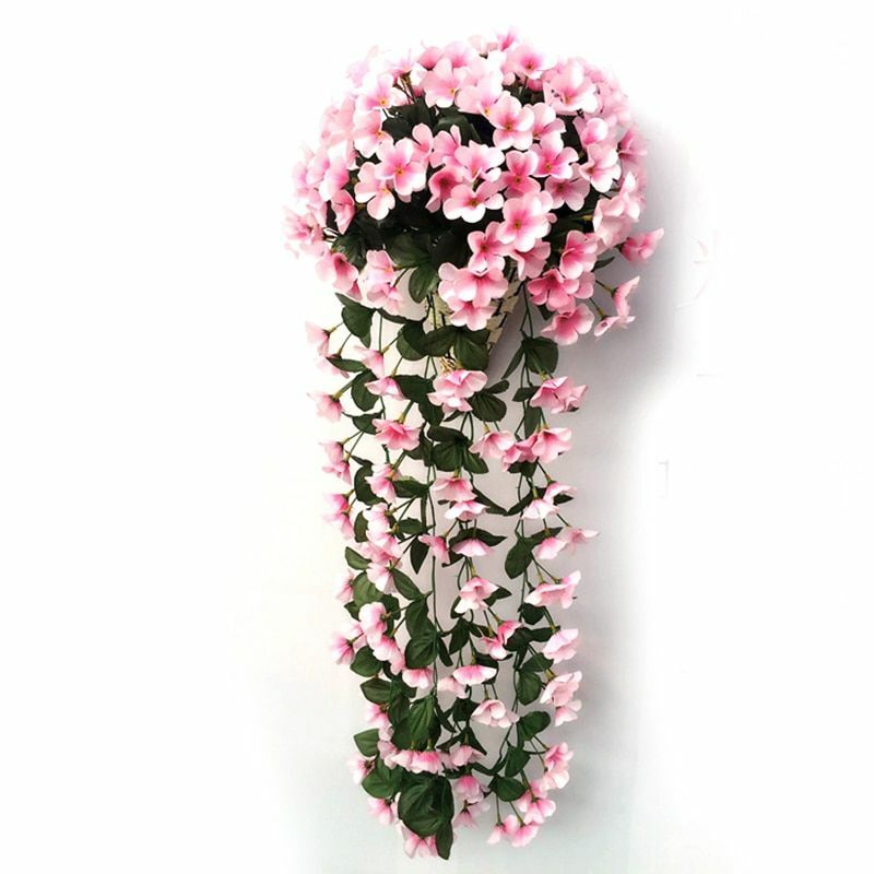 70cm Artificial Flower Lobelia Violet Hanging Wedding Garland Decor Silk