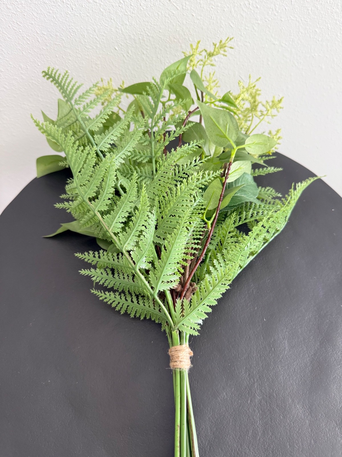 Pottery Barn Faux Wild Floral Bundle, 20″ Greenery With White Blossoms, New