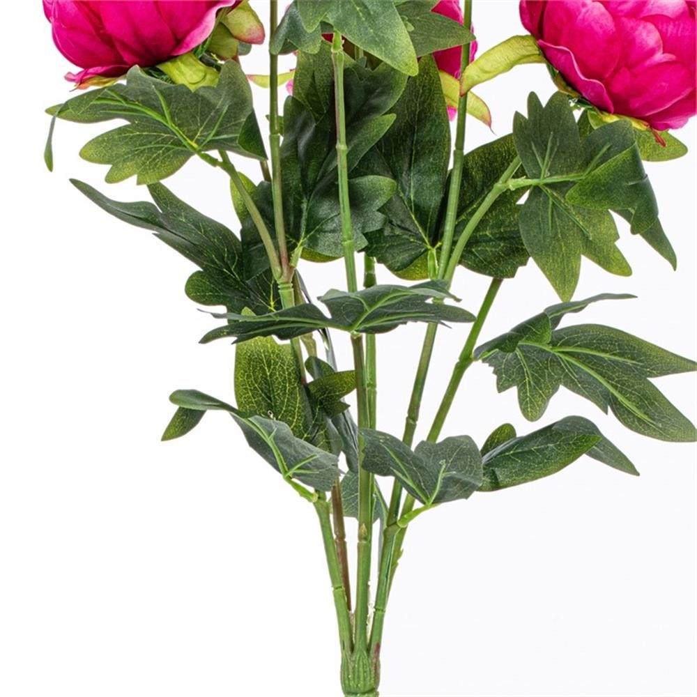 Vickerman 19″ Contemporary Fabric Artificial Peony Bush in Fuchsia Pink