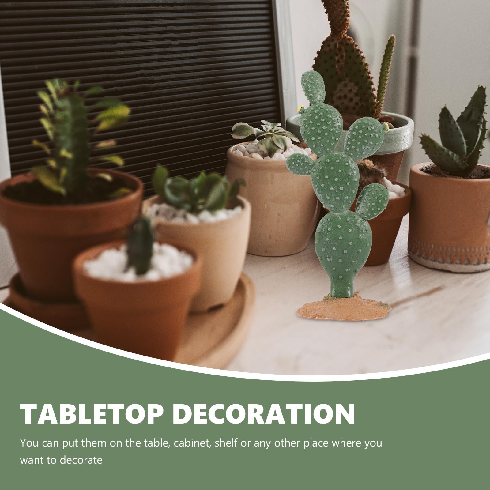 3Pcs Mini Cactus Ornaments Artificial Cactus Plants Fake Plant Figurines 5.31…