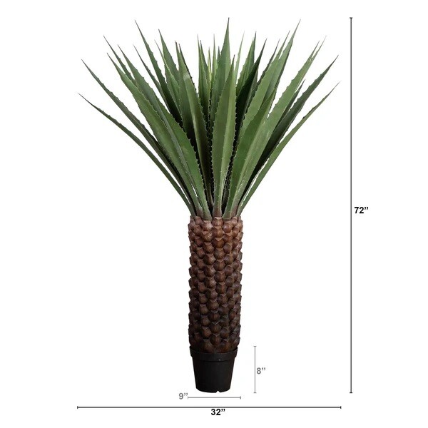 6’ Giant Grand Cactus Artificial Agave Plant UV (Indoor/Outdoor). Retail $499